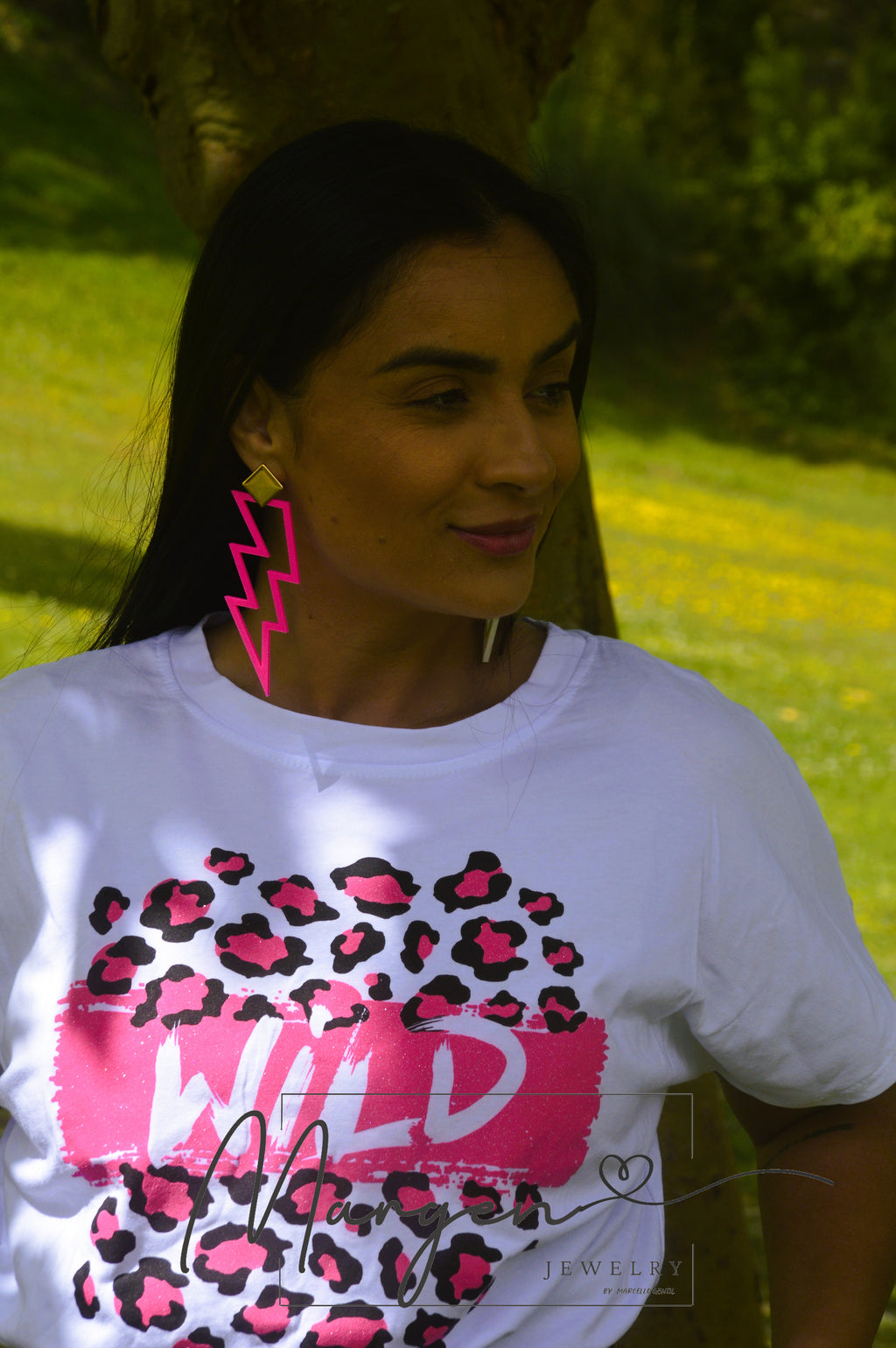 Brincos Lightning - PINK and WHITE